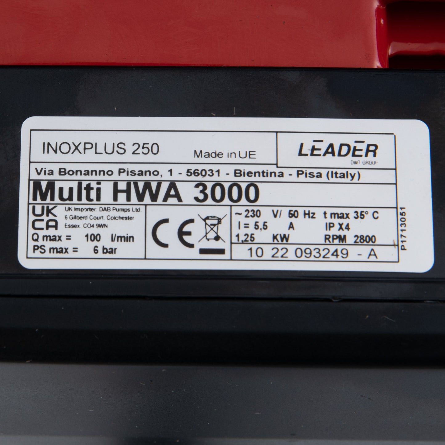 eGospodari.ro % Pompa de suprafata OMNI Polonia Multi HWA 3000, 230V, 1.25kW, 100l/min, H refulare 60m