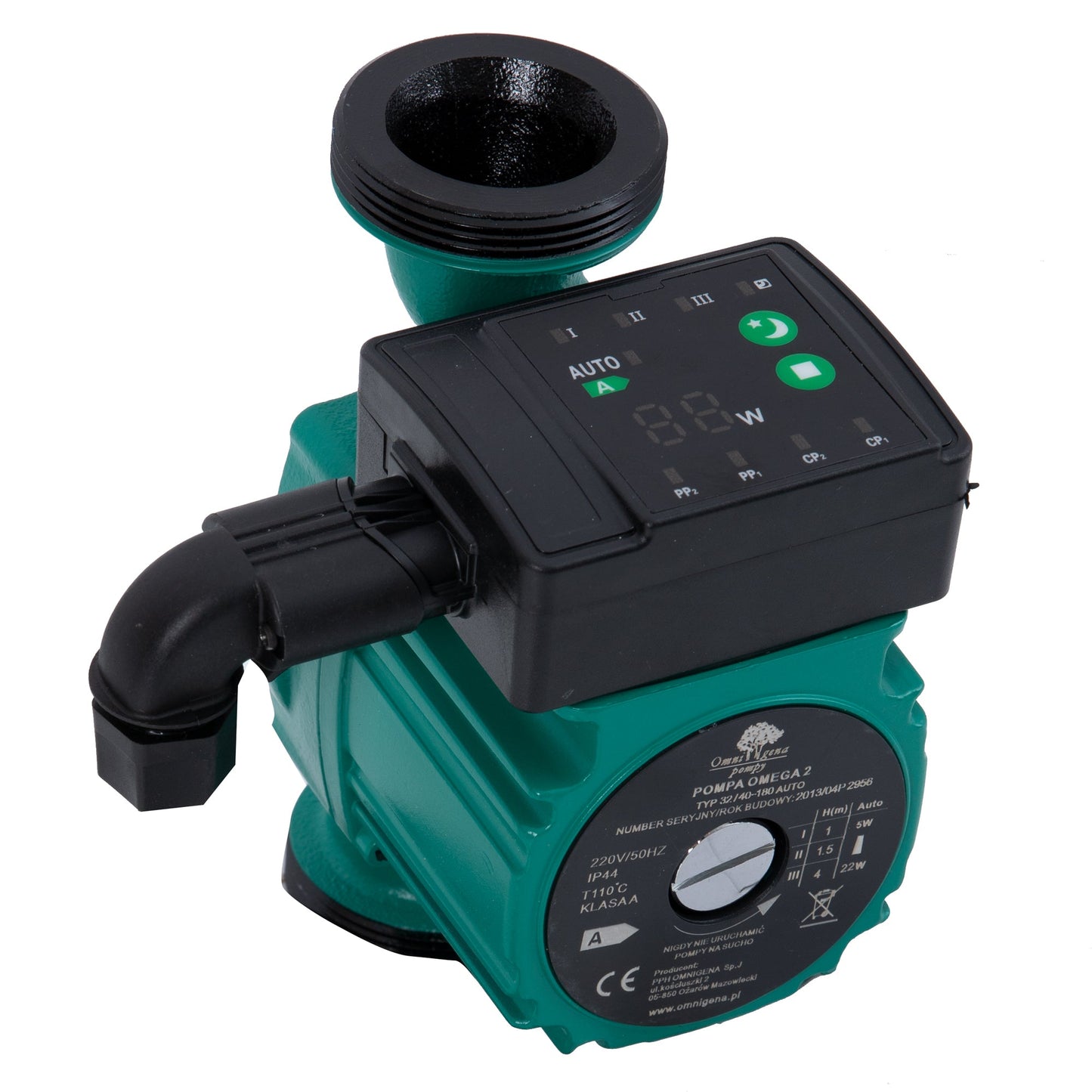 eGospodari.ro % Pompa recirculare centrala OMNI Polonia OMEGA2 32-40/180, debit 2.6m3/h, putere 22W