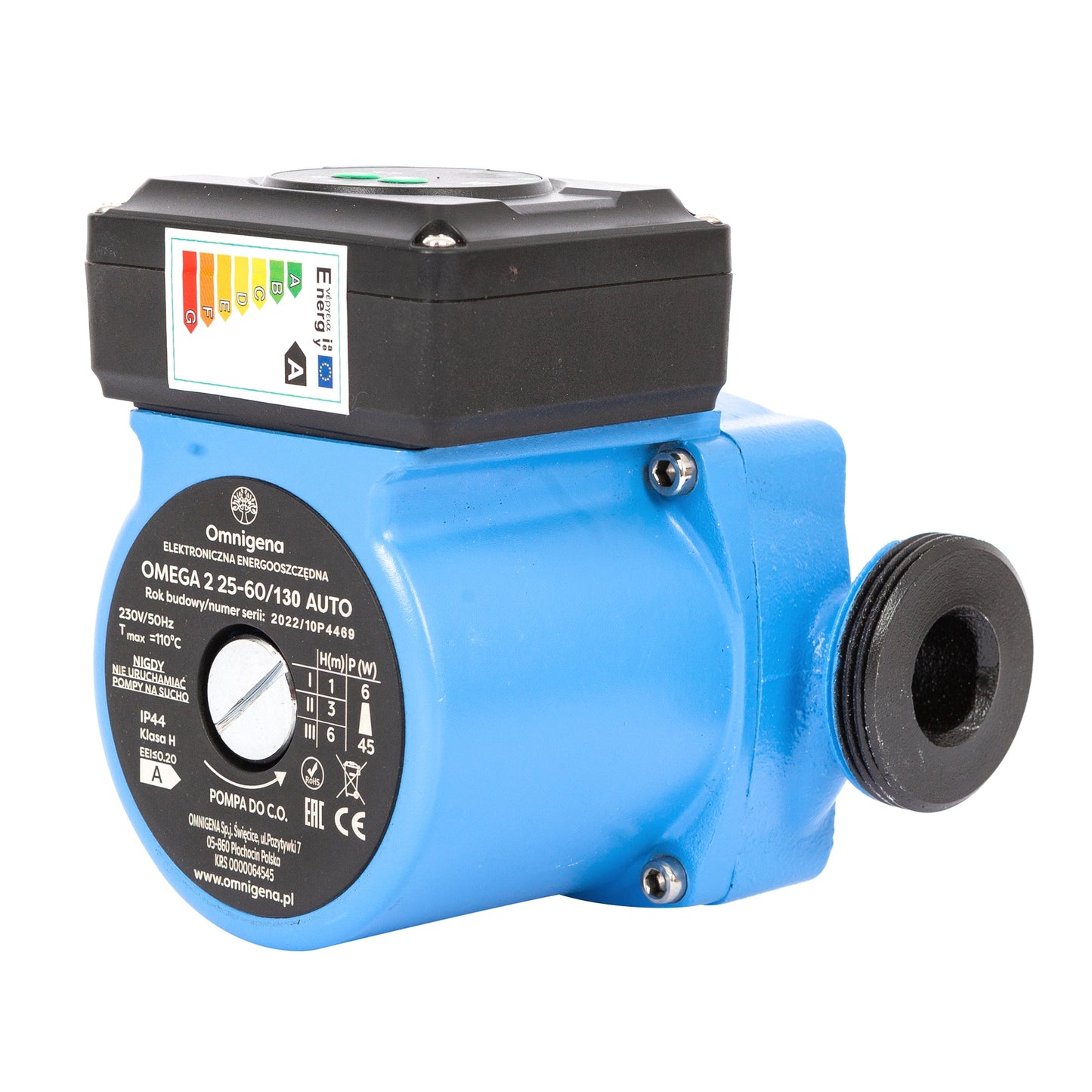 eGospodari.ro % Pompa recirculare centrala OMNI Polonia OMEGA2 25-60/130, debit 3m3/h, putere 45W