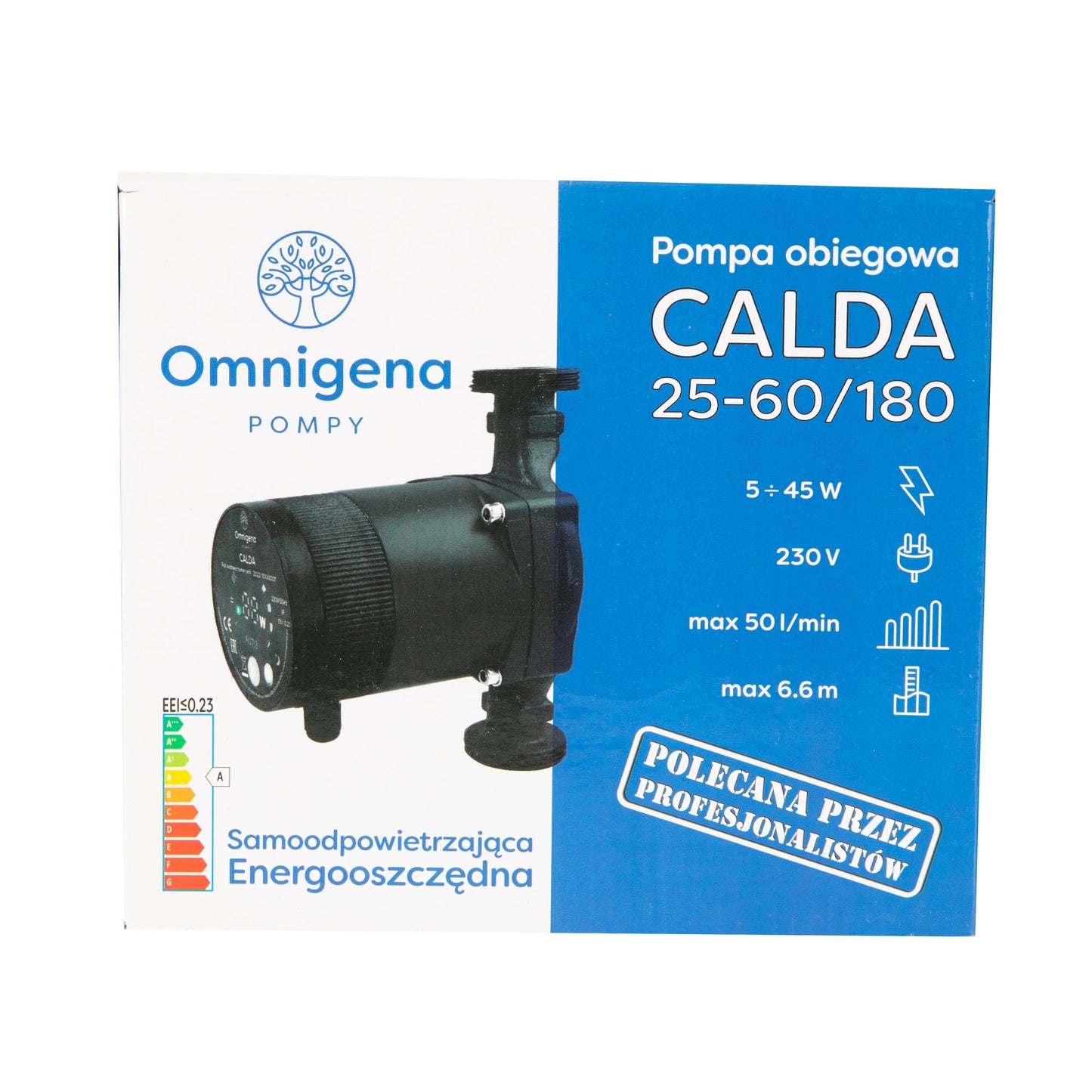 eGospodari.ro % Pompa recirculare centrala OMNI Polonia CALDA 25-60/180, debit 50l/min, putere 30W