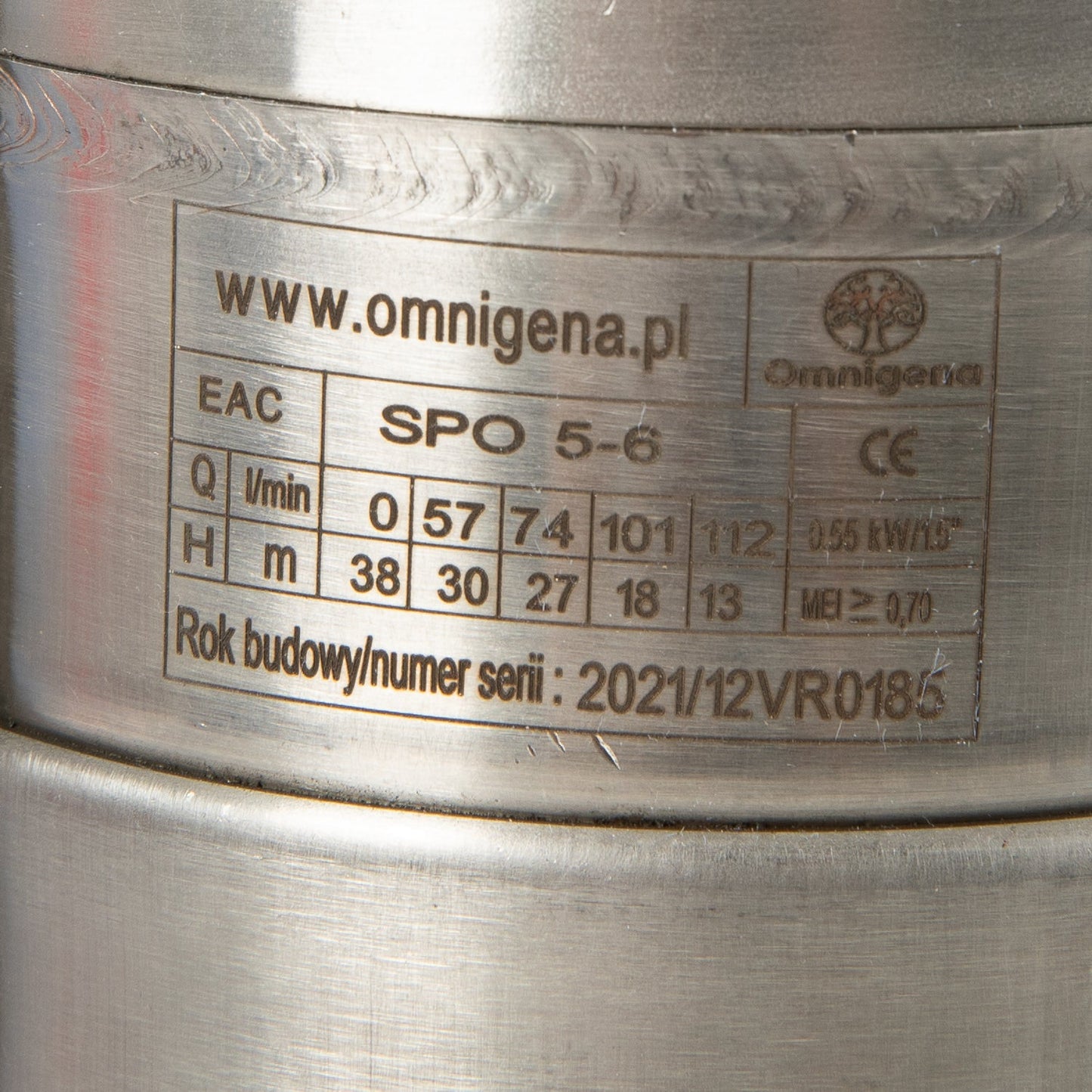 eGospodari.ro % Pompa submersibila OMNI Polonia 4SPO 5- 6, 400V, 0.55W, debit 111l/min, H refulare 38m