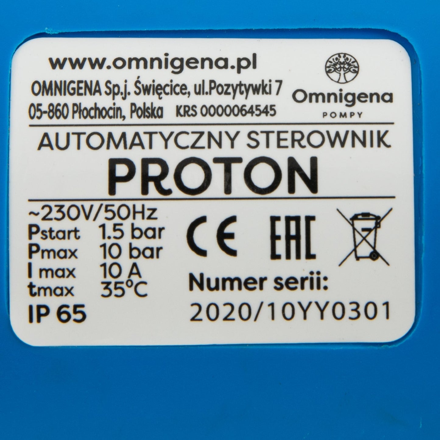 eGospodari.ro % Prescontrol electronic automat OMNI Polonia Proton, 10 bar, 1tol