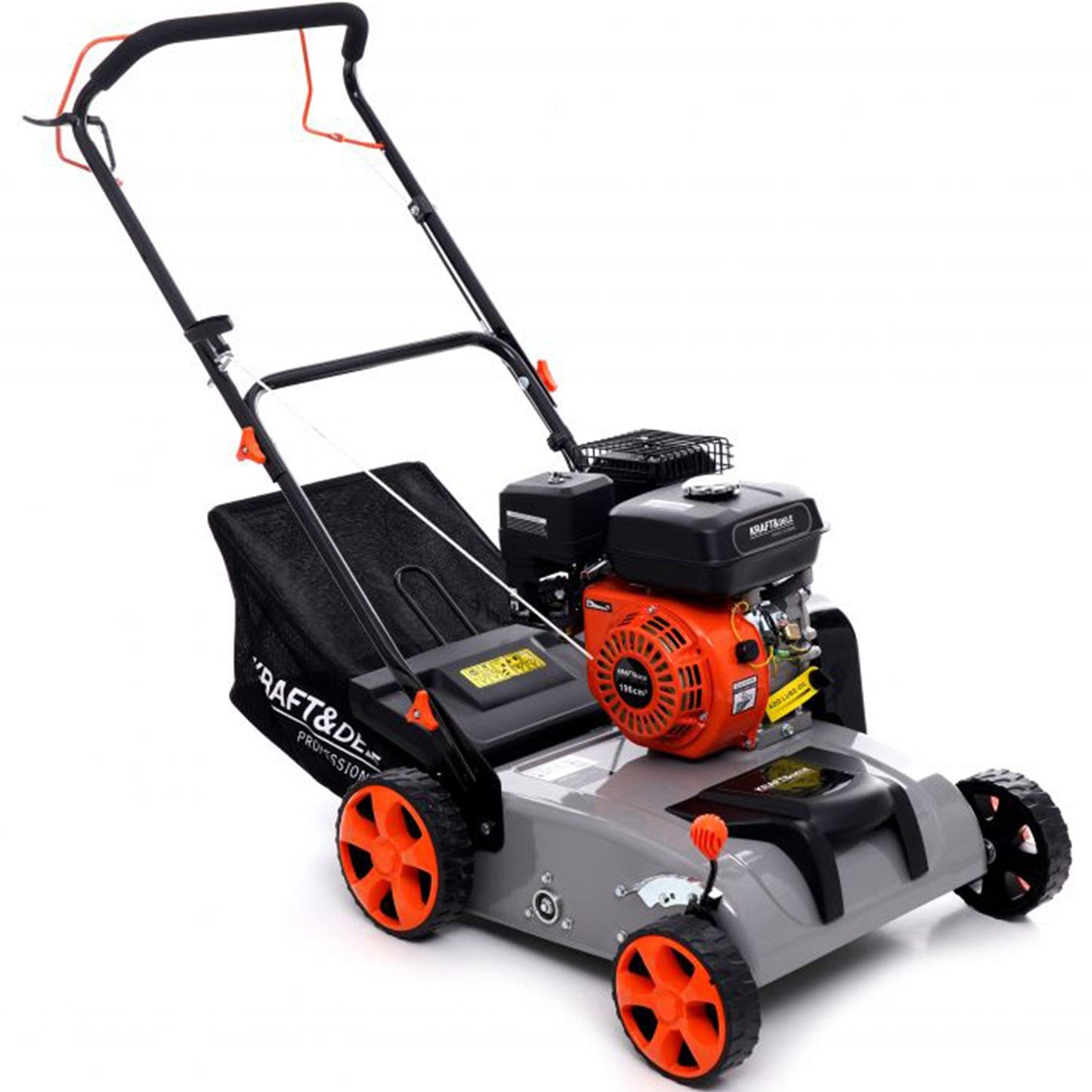 eGospodari.ro % Scarificator-aerator gazon cu motor pe benzina 4 timpi, KRAFT Profi K5191 5.2CP, 3.8KW, latime lucru 38cm