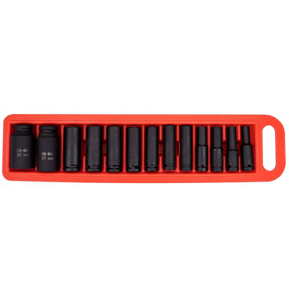 eGospodari.ro % Set 13 CHEI Tubulare prize cu impact KRAFT Profi K10521, Drive interior 1/2", 10-30mm, valiza transport inclusa