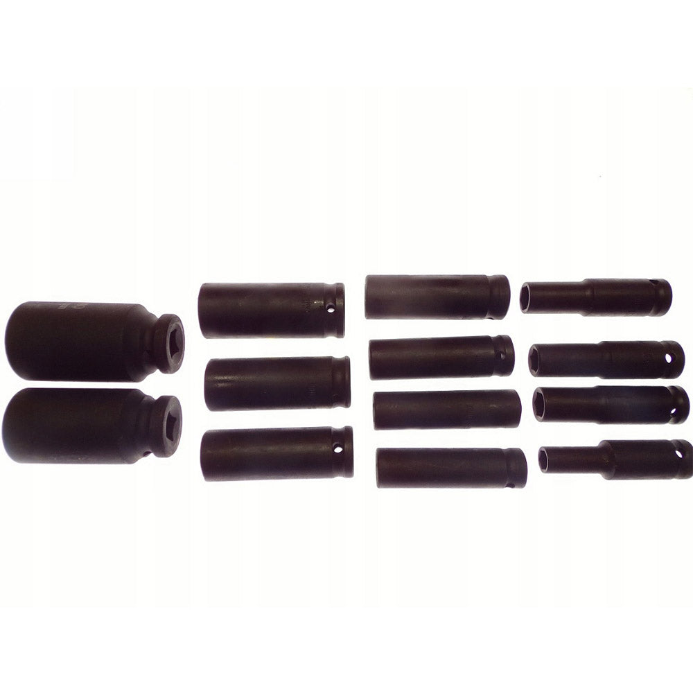 eGospodari.ro % Set 13 CHEI Tubulare prize cu impact KRAFT Profi K10521, Drive interior 1/2", 10-30mm, valiza transport inclusa