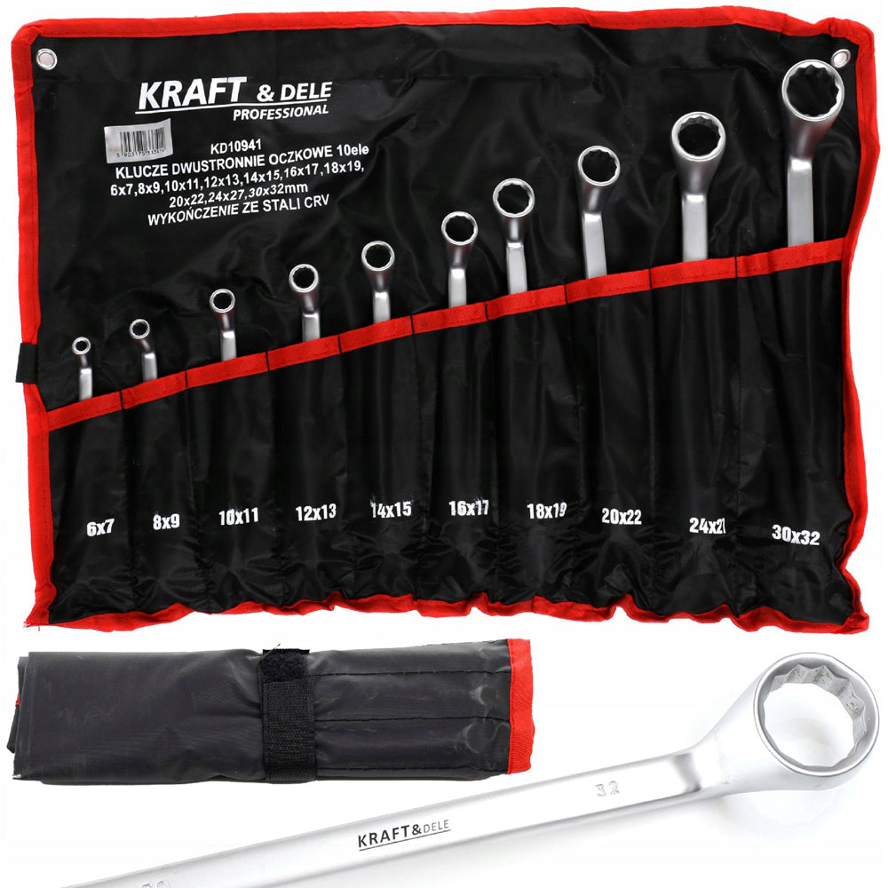 eGospodari.ro % Set chei inelare cu cot, 10 piese, KRAFT Profi K10941, 6-32MM