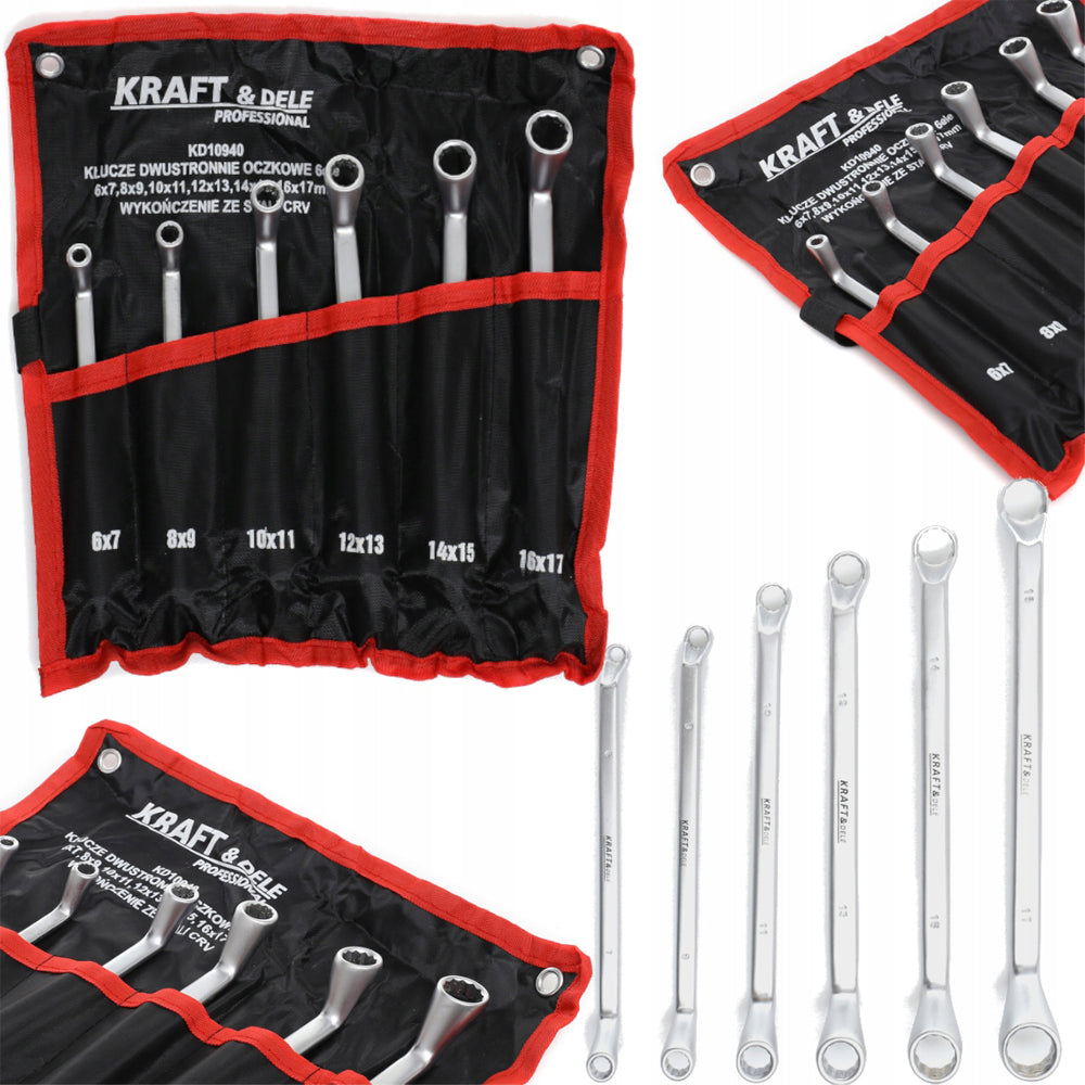 eGospodari.ro % Set chei inelare cu cot, 6 piese, KRAFT Profi K10940, 6-17MM