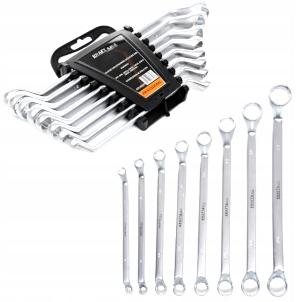 eGospodari.ro % Set chei inelare cu cot, 8 piese, KRAFT Profi K10943, 6-22MM