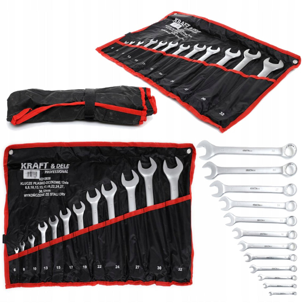 eGospodari.ro % Set de chei combinate, 12 piese, KRAFT Profi K10938, 6-32MM