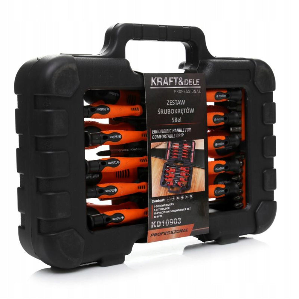 eGospodari.ro % Set surubelnite si biti KRAFT Profi K10903, 58buc