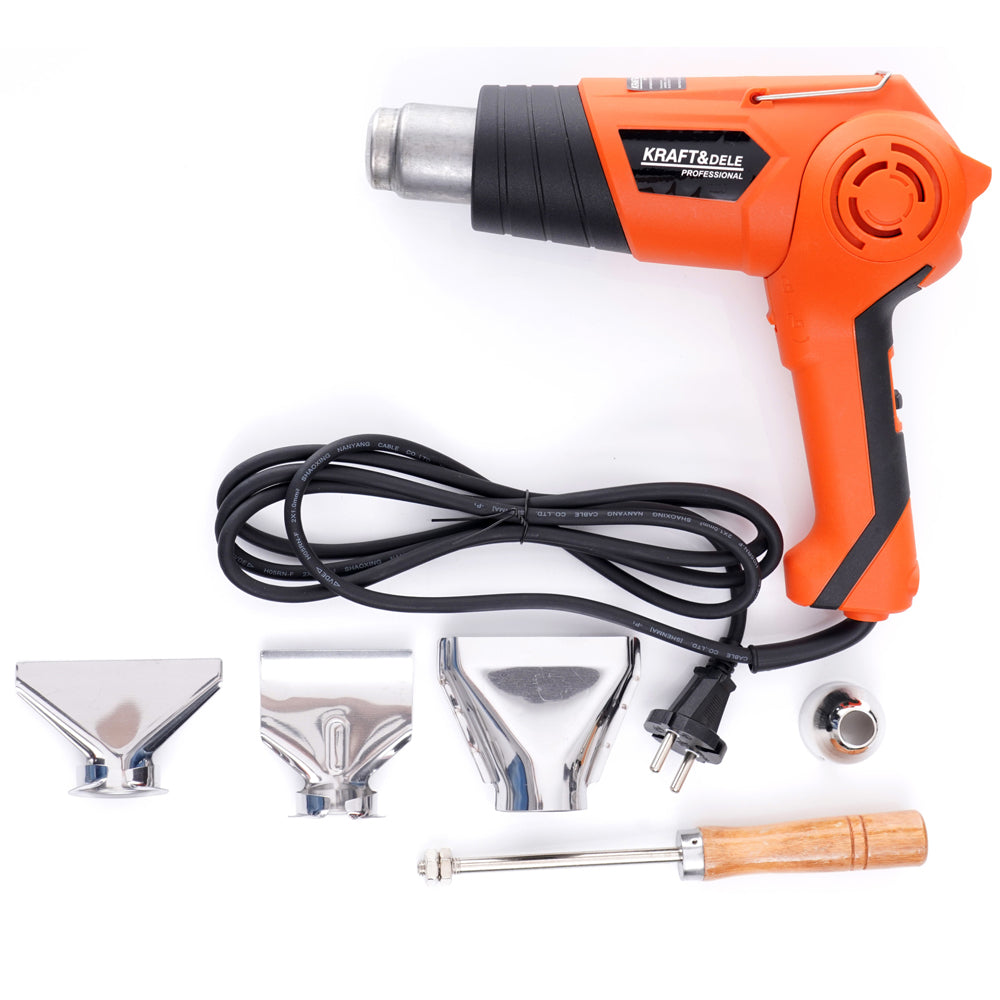eGospodari.ro % Suflanta aer cald de tip feon industrial KRAFT Profi K3029, 2000W, 2 trepte flux aer, max. 630ᵒC