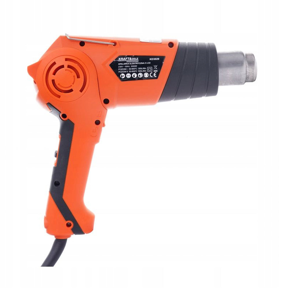 eGospodari.ro % Suflanta aer cald de tip feon industrial KRAFT Profi K3029, 2000W, 2 trepte flux aer, max. 630ᵒC