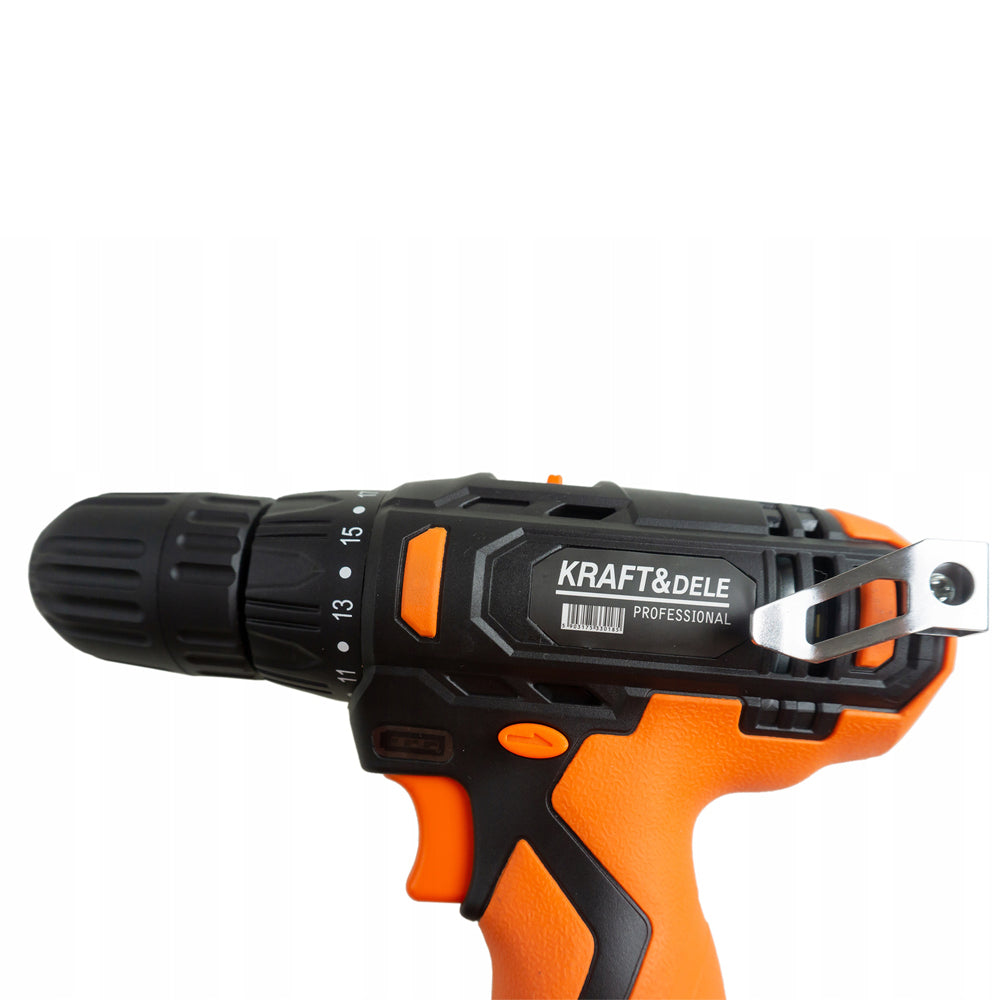eGospodari.ro % SET Surubelnita cu acumulator KRAFT Profi K1670, include 2 acumulatori 12 V, 6 burghie si 6 biti incluse