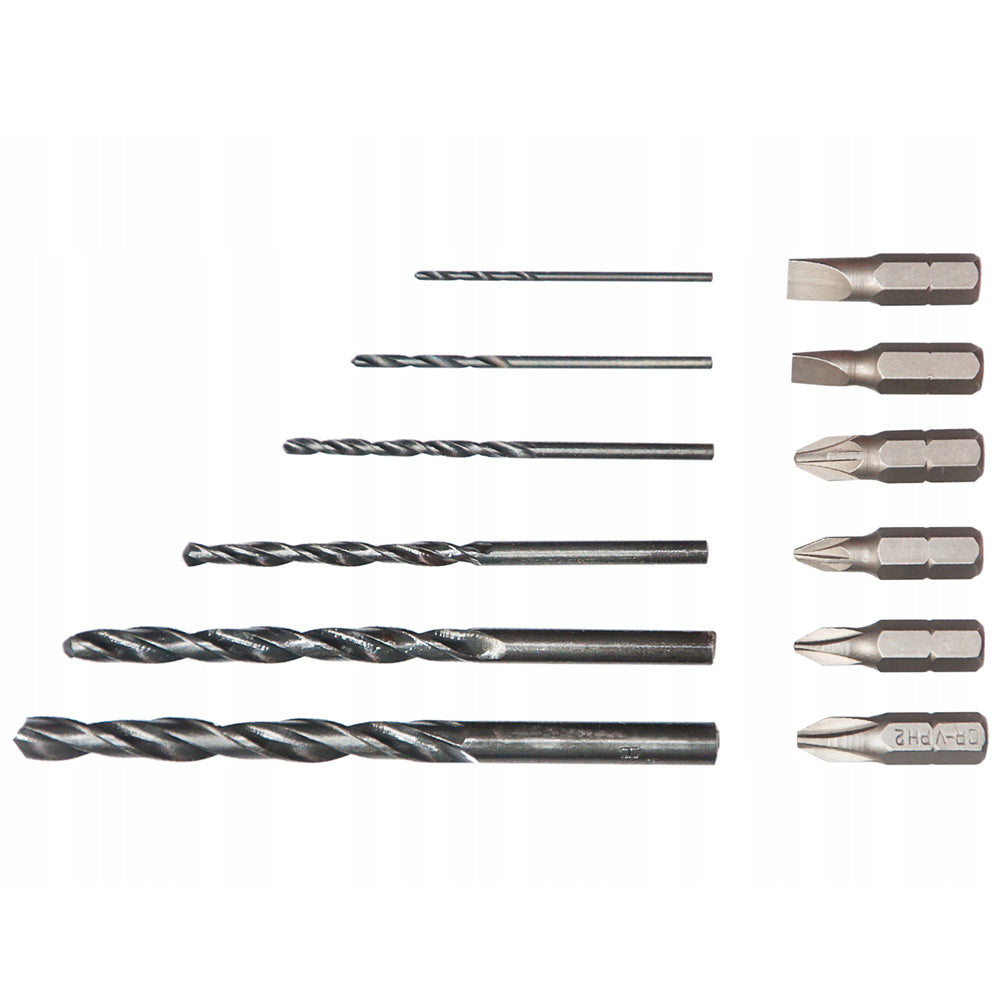 eGospodari.ro % SET Surubelnita cu acumulator KRAFT Profi K1670, include 2 acumulatori 12 V, 6 burghie si 6 biti incluse