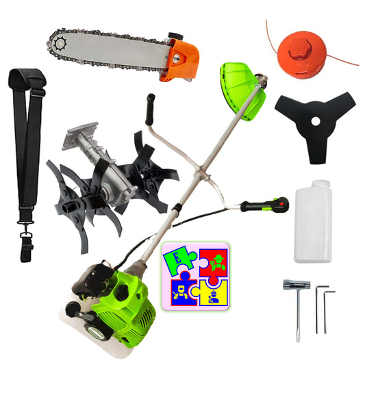 Motocoasa pe benzina ALFA 7* PROFESSIONAL, Accesorii si 1xDisc Stea, 8CP, VERDE, PLUS CULTIVATOR, +Cap DRUJBA
