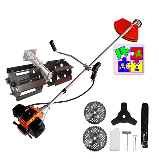 Motocoasa pe benzina URAL 7* PROFESSIONAL, 52cc, 6CP, Disc Stea, VIDIA D230-255mm, PRASITOARE