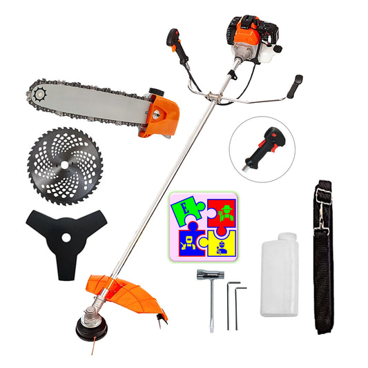 Motocoasa pe benzina ALFA 7* PROFESSIONAL, Accesorii, 52cc-6CP, Disc Stea și VIDIA + CAP DRUJBA
