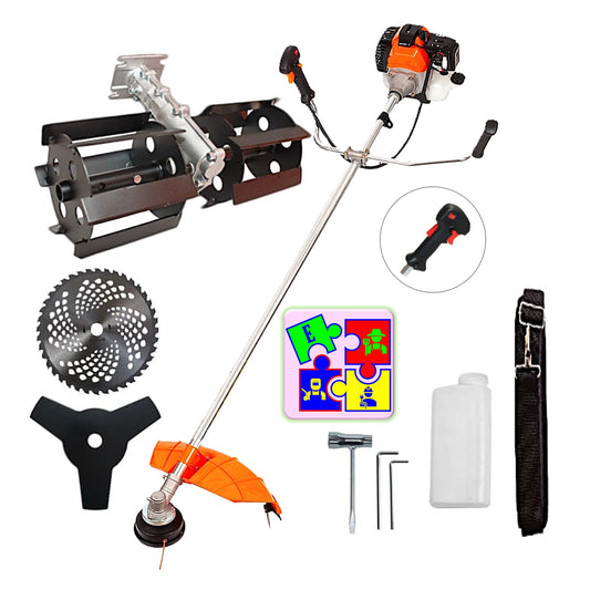 Motocoasa pe benzina ALFA 7* PROFESSIONAL, Accesorii, 52cc-6CP, Disc Stea și VIDIA + PRASITOARE