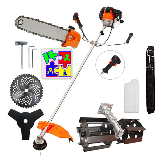 Motocoasa pe benzina ALFA 7* PROFESSIONAL, Accesorii, 52cc-6CP, Disc Stea și VIDIA + CAP DRUJBA, + PRASITOARE