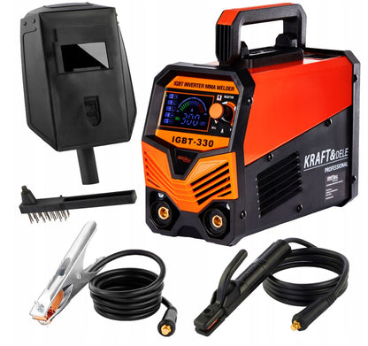 eGOSPODARi.ro Aparat de sudura 330A, Ecran LCD, MMA-Electrod, Tehnologie IGBT, Accesorii incluse, KRAFT Profi K1878, Poza1