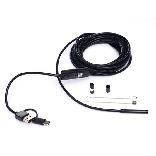 eGOSPODARi.ro Camera digitala endoscopica pentru inspectie orificii, iluminare LED, mufe conectare la PC sau Telefon, KRAFT Profi K10412, Poza2