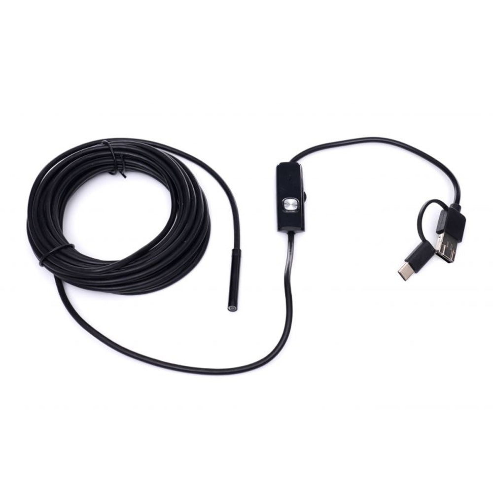 eGOSPODARi.ro Camera digitala endoscopica pentru inspectie orificii, iluminare LED, mufe conectare la PC sau Telefon, KRAFT Profi K10412, Poza4