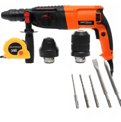 eGOSPODARi.ro Ciocan rotopercutor SDS+, 2650W, 1300RPM, KRAFT Profi K1690, Poza1