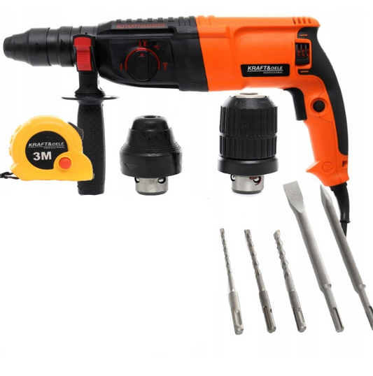 eGOSPODARi.ro Ciocan rotopercutor SDS+, 2650W, 1300RPM, KRAFT Profi K1690, Poza1