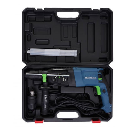 eGOSPODARi.ro Ciocan rotopercutor cu doua mandrine (SDS si SDS+), 2650W, iluminare LED, KRAFT Profi K3075, Poza11