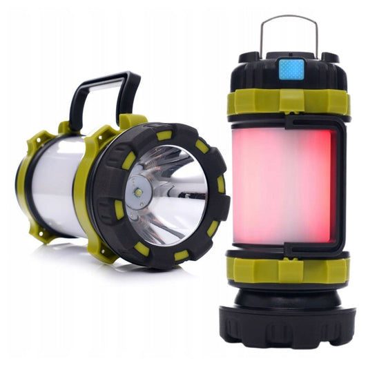 eGOSPODARi.ro Lanterna LED Alb-Rosu pentru camping, drumetii, pescuit, agricultura, acumulator 3000mAh, reincarcare prin USB, KRAFT Profi K1240, Poza1