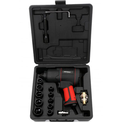 eGOSPODARi.ro Masina insurubat pneumatica (cheie impact) 1200Nm, include 10 tubulare, 7500RPM, KRAFT Profi K1433, Poza10