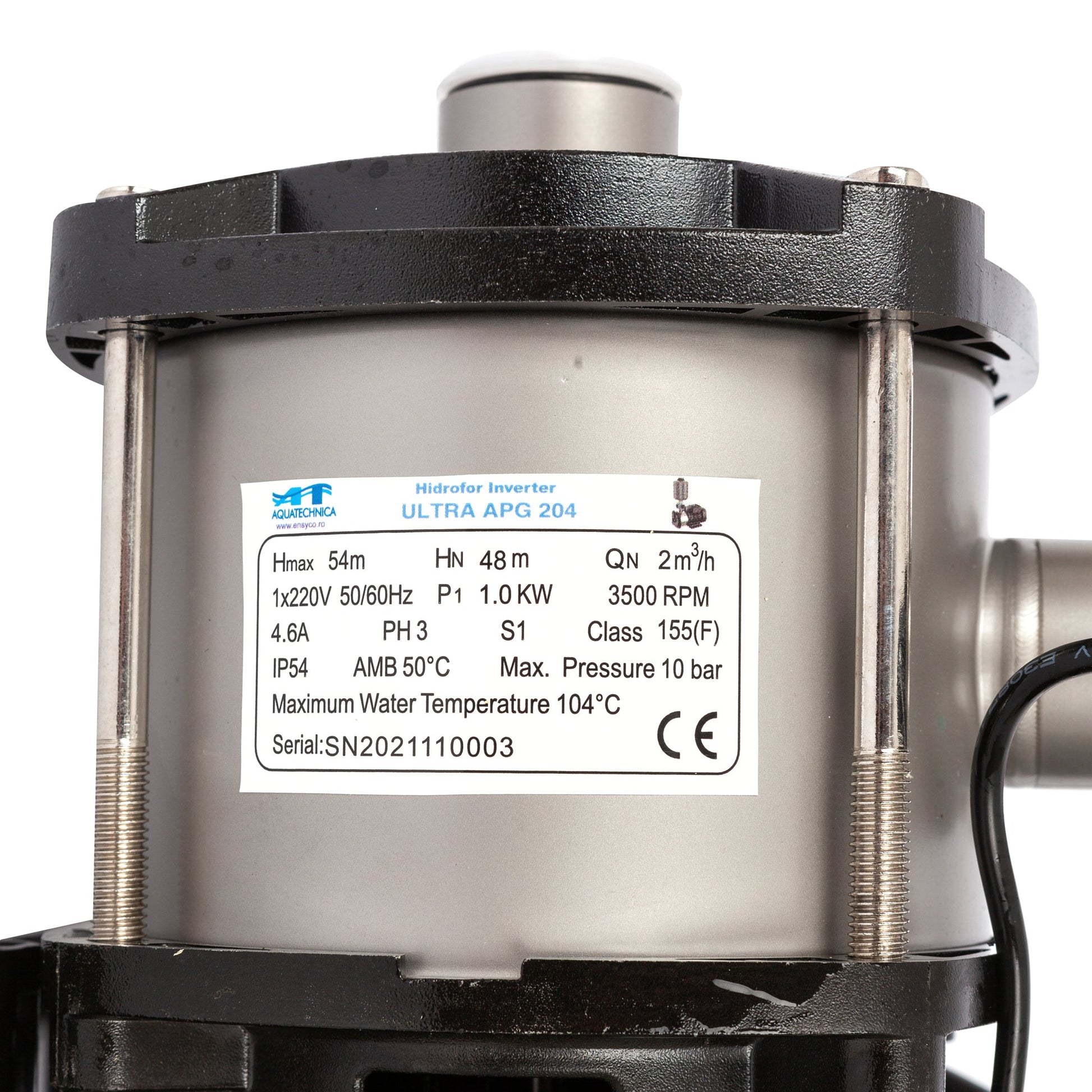 eGOSPODARi.ro % Mini hidrofor AquaTechnica, 8L, 1 Kw, 33.3l/min, H refulare 54m