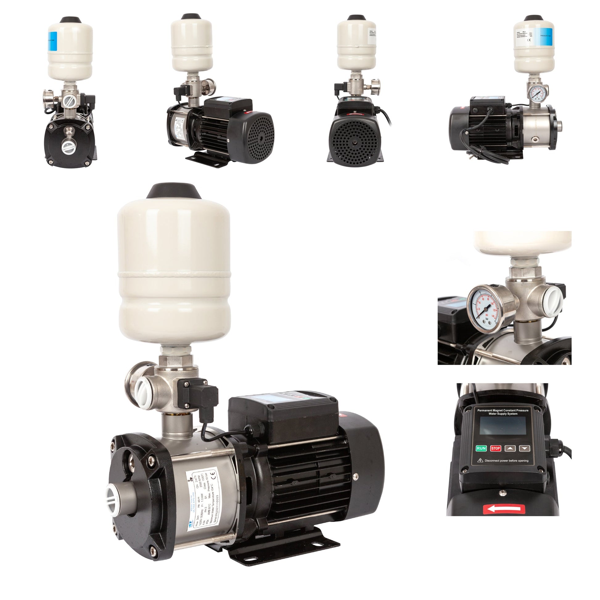 eGOSPODARi.ro % Mini hidrofor AquaTechnica, 8L, 1 Kw, 33.3l/min, H refulare 54m