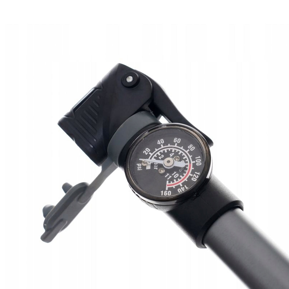 eGOSPODARi.ro Pompa Bicicleta Compacta cu indicator presiune, dimensiune 25cm, cap umflare dublu universal, KRAFT Profi K11823, Poza6