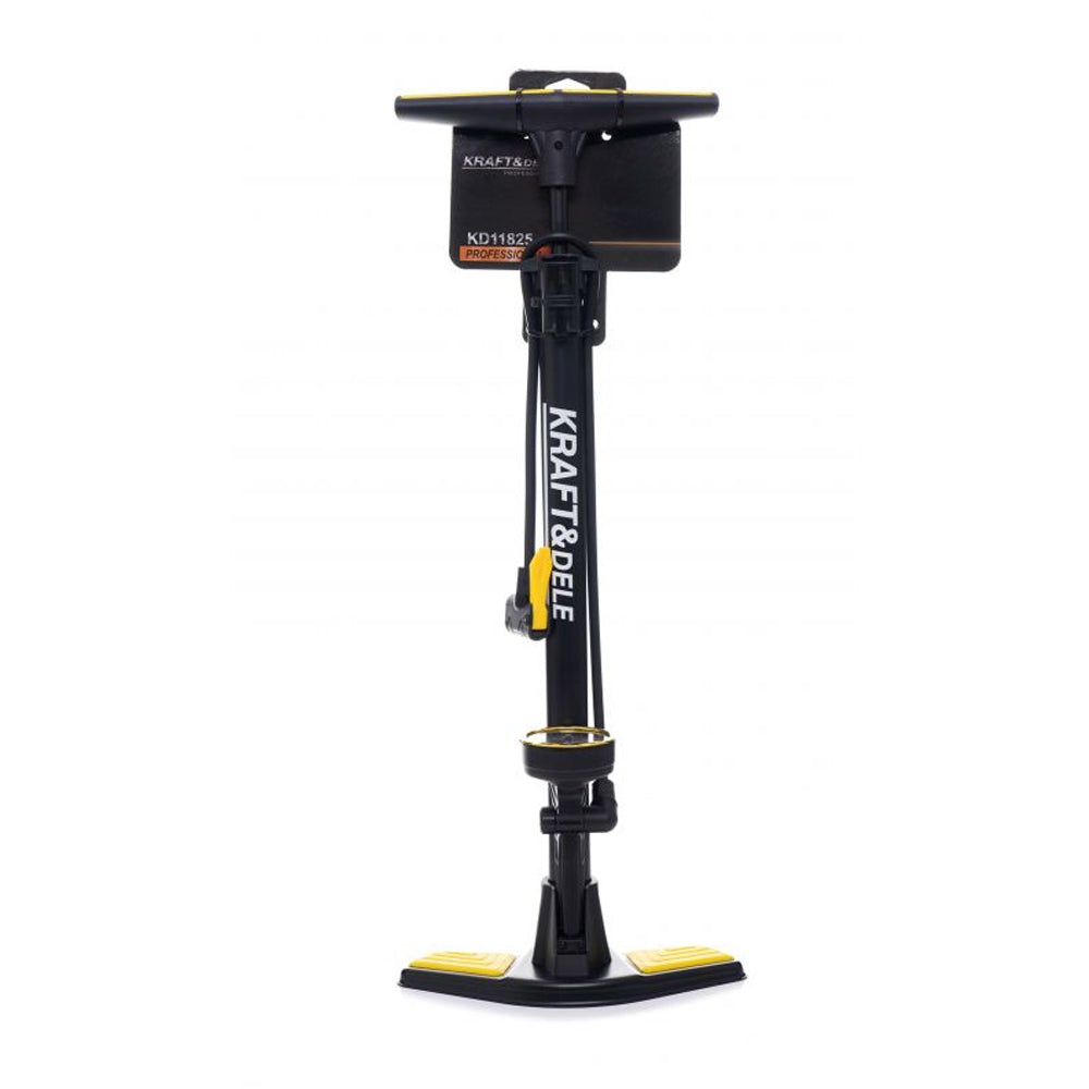 eGOSPODARi.ro Pompa Bicicleta cu indicator presiune, inaltime 53cm, cap umflare dublu universal, KRAFT Profi K11825, Poza4
