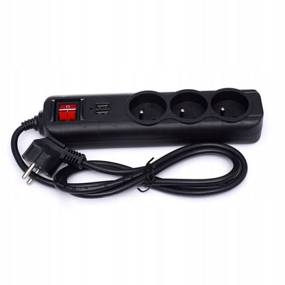 eGOSPODARi.ro Prelungitor electric lungime 3m cu intrerupator, 3 prize si 2 mufe incarcare prin USB, KRAFT Profi K4032, Poza3