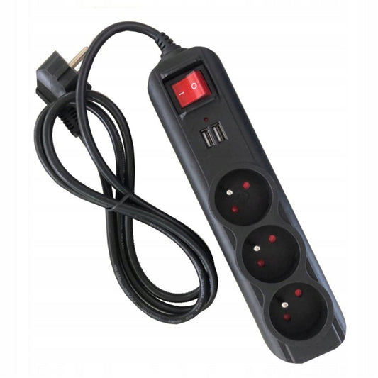 eGOSPODARi.ro Prelungitor electric lungime 3m cu intrerupator, 3 prize si 2 mufe incarcare prin USB, KRAFT Profi K4032, Poza8
