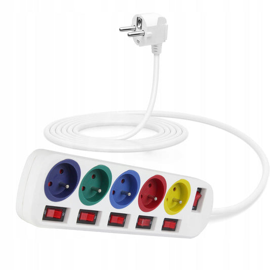 eGOSPODARi.ro Prelungitor electric lungime 5m, cu intrerupator si 5 prize, KRAFT Profi K4002, Poza7