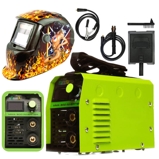 SET WeldEXPERT: Aparat Sudura Invertor 300A, MMA (1862) + Masca Automata Personalizata H-F (881)