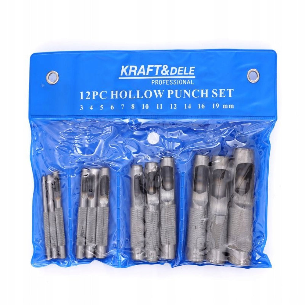 eGOSPODARi.ro Set 12 preducele metalice, gaurire piele si textile, dimensiuni variate 3-19mm, KRAFT Profi K11202, Poza6
