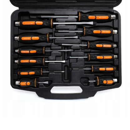 eGOSPODARi.ro Set 12 surubelnite cu varf magnetic si priza hexagonala la maner, include cutie plastic, KRAFT Profi K10284, Poza5