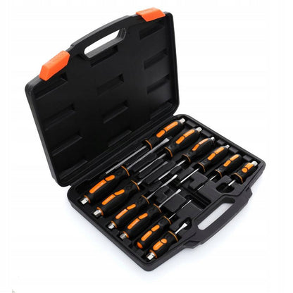 eGOSPODARi.ro Set 12 surubelnite cu varf magnetic si priza hexagonala la maner, include cutie plastic, KRAFT Profi K10284, Poza2