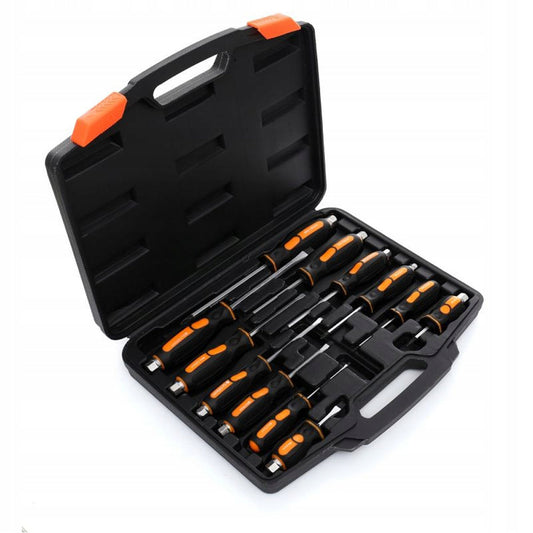 eGOSPODARi.ro Set 12 surubelnite cu varf magnetic si priza hexagonala la maner, include cutie plastic, KRAFT Profi K10284, Poza2