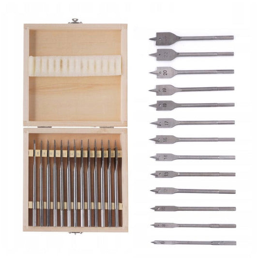 eGOSPODARi.ro Set 13 burghie tip freza pentru lemn, diametre 6-25mm, lungime gaurire 15mm, KRAFT Profi K10549, Poza1