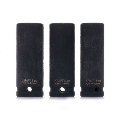 eGOSPODARi.ro Set 3 tubulare pentru masina de insurubat cu impact, Drive 1/2", Marimi intre 17-21mm, KRAFT Profi K11750, Poza6