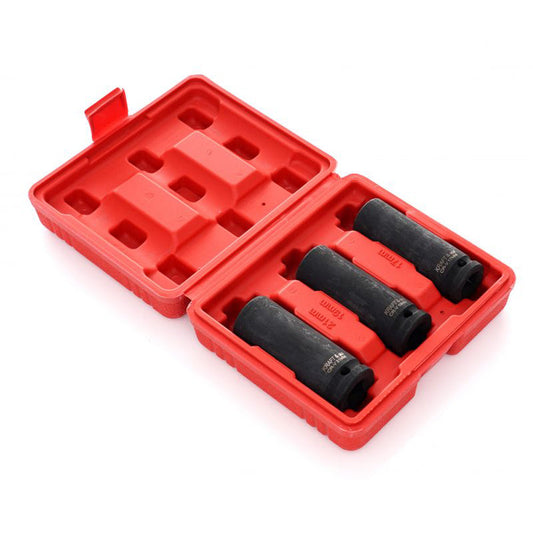 eGOSPODARi.ro Set 3 tubulare pentru masina de insurubat cu impact, Drive 1/2", Marimi intre 17-21mm, KRAFT Profi K11750, Poza2