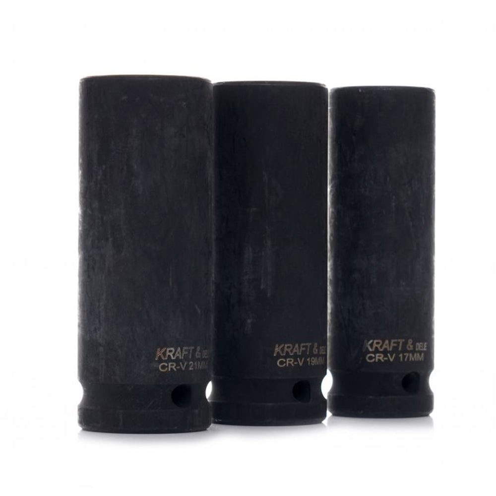 eGOSPODARi.ro Set 3 tubulare pentru masina de insurubat cu impact, Drive 1/2", Marimi intre 17-21mm, KRAFT Profi K11750, Poza10