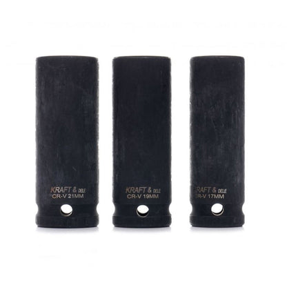 eGOSPODARi.ro Set 3 tubulare pentru masina de insurubat cu impact, Drive 1/2", Marimi intre 17-21mm, KRAFT Profi K11750, Poza7