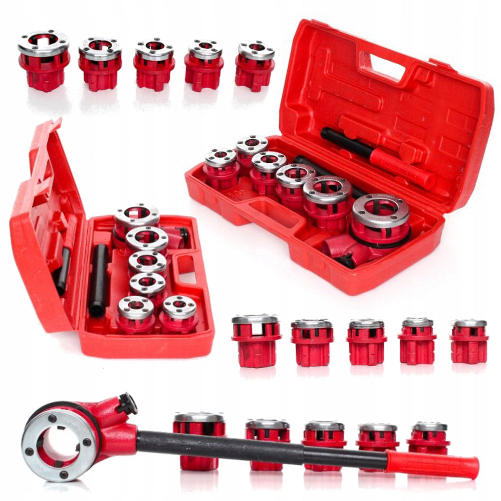 eGOSPODARi.ro Set 6 filiere pentru tevi, Diametre variate de la 1/4 Toli la 1 1/4 Toli, KRAFT Profi K332, Poza1