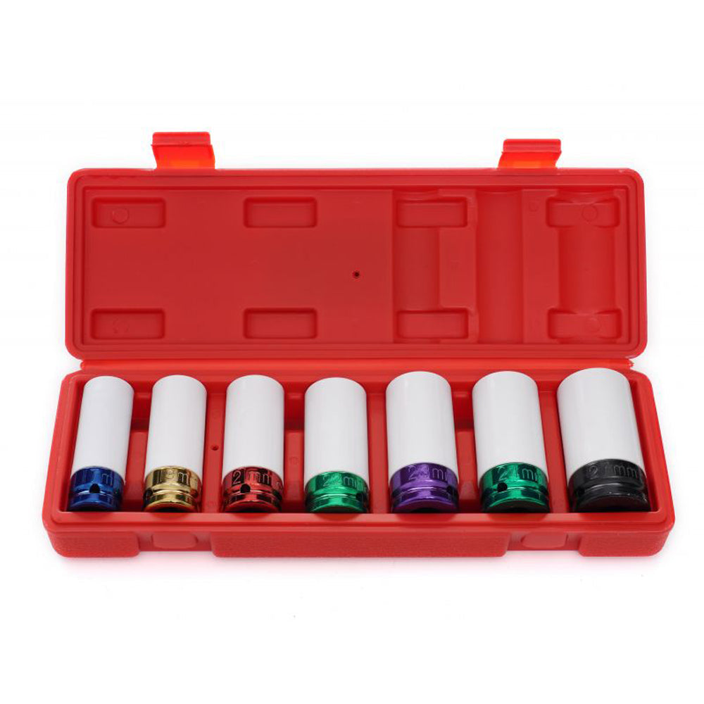 eGOSPODARi.ro Set 7 tubulare pentru masina de insurubat cu impact, Drive 1/2", Marimi intre 17-27mm, KRAFT Profi K11752, Poza4
